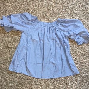 Zaful light blue off the shoulder top